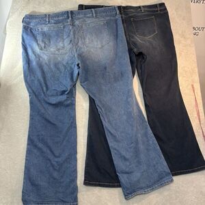 Torrid Womens Slim Bootcut Straight Jeans Plus Size 26R Stretch Set Of 2
